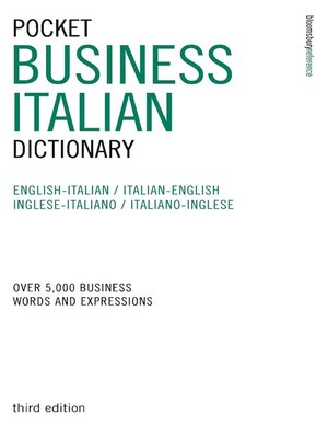 cover image of Pocket Business Italian Dictionary